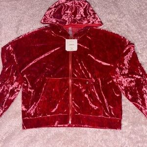 Fabletics Crimson Velvet Zip-Up